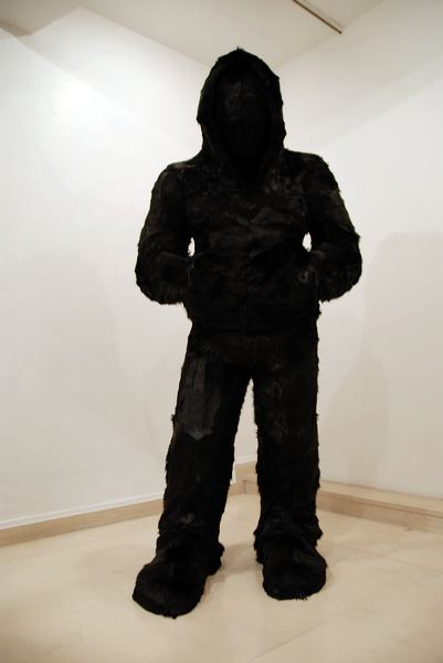Title: "9.3", 2010  Polyester resin and kidskin  cm 247 x 120 x 80  (CA 081)