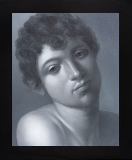WAT 025 Mary A Waters  Boy with Curley Hair, 2010  oil on linen cm 60x50