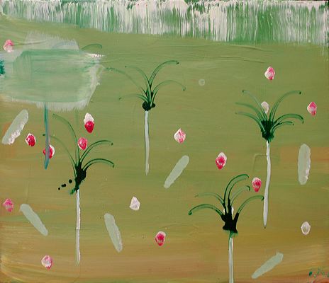 Indian Garden, 2005 (ROB 019)  Acrylic on canvas, 60 x 70 cm